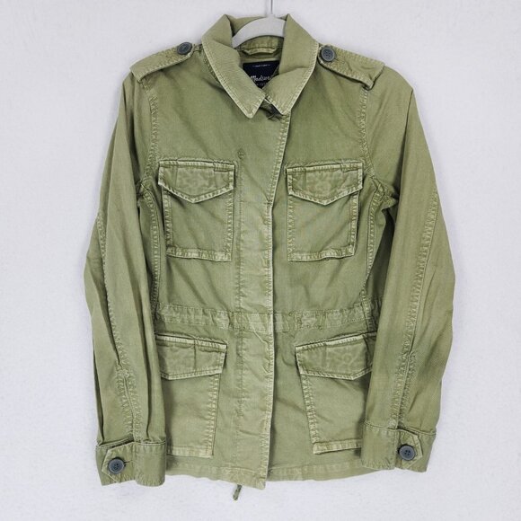 Madewell Jacket Womens Small Green Outbound Utility Button Up Outdoor Casual - Picture 1 of 11